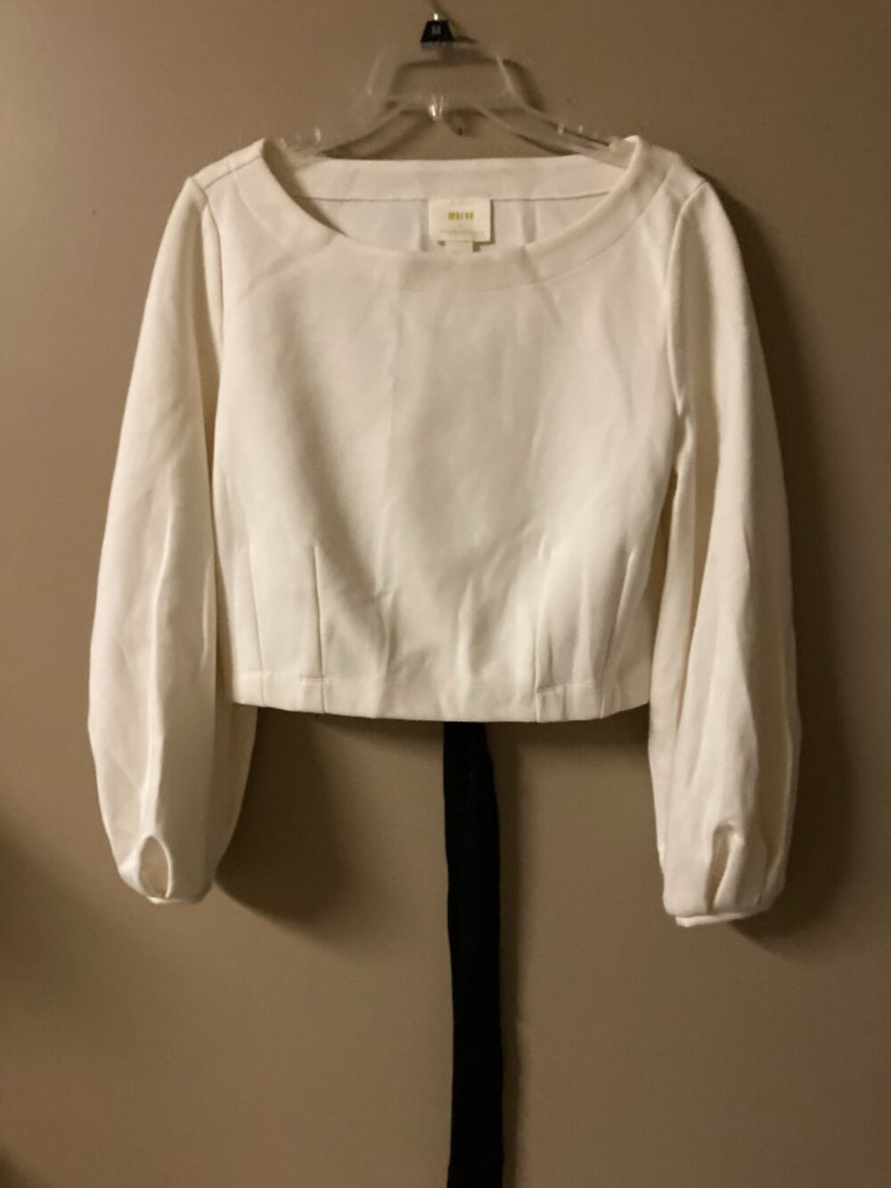 MAEVE BY ANTHROPOLOGIE WOMENS  WINTER WHITE BLOUSE--SMALL